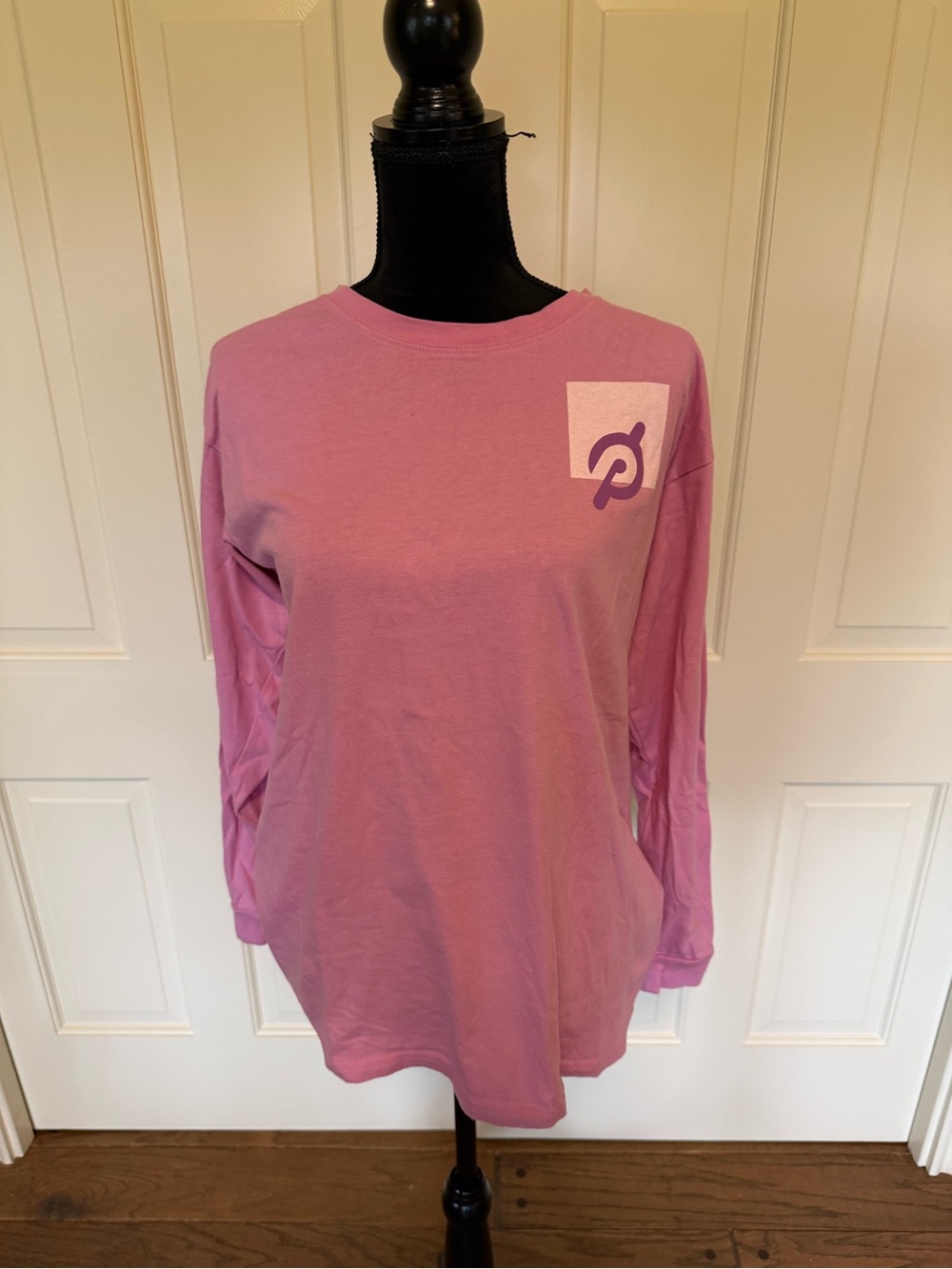 Peloton Pink Long Sleeve Shirt with Logo Accent